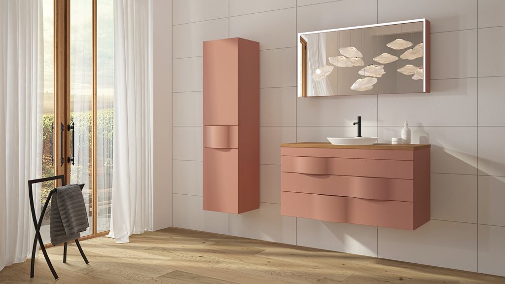 Meuble de salle de bain Illusion Terracotta mat - DECOTEC