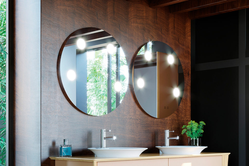 Miroir de salle de bains Tiffany rond par DECOTEC