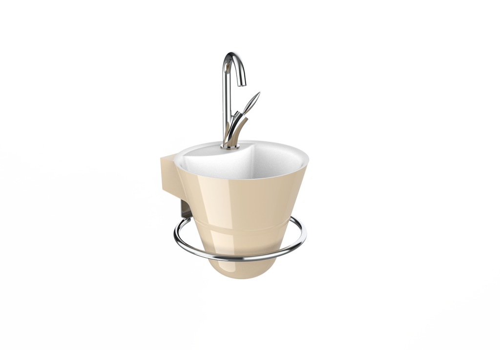 Lave-mains Cône beige brillant - DECOTEC