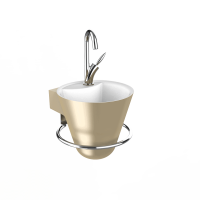 Thumbnail of http://Lave-mains%20Cône%20champagne%20mat%20-%20DECOTEC,