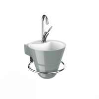 Thumbnail of http://Lave-mains%20Cône%20gris%20perle%20brillant%20-%20DECOTEC