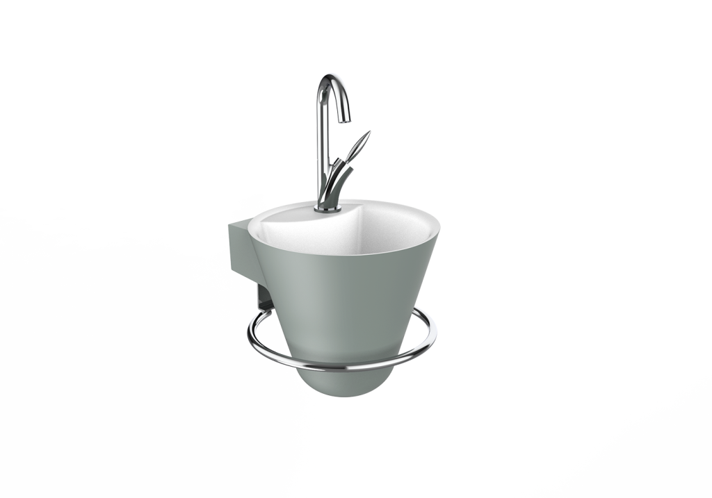 Lave-mains Cône gris perle mat - DECOTEC