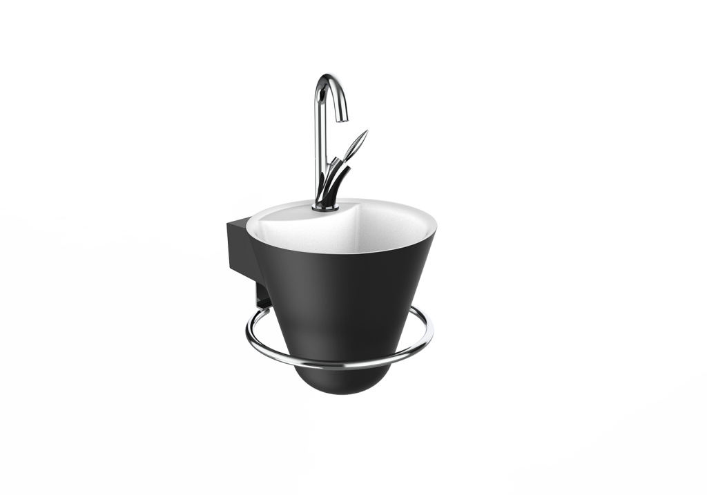 Lave-mains Cône noir mat - DECOTEC