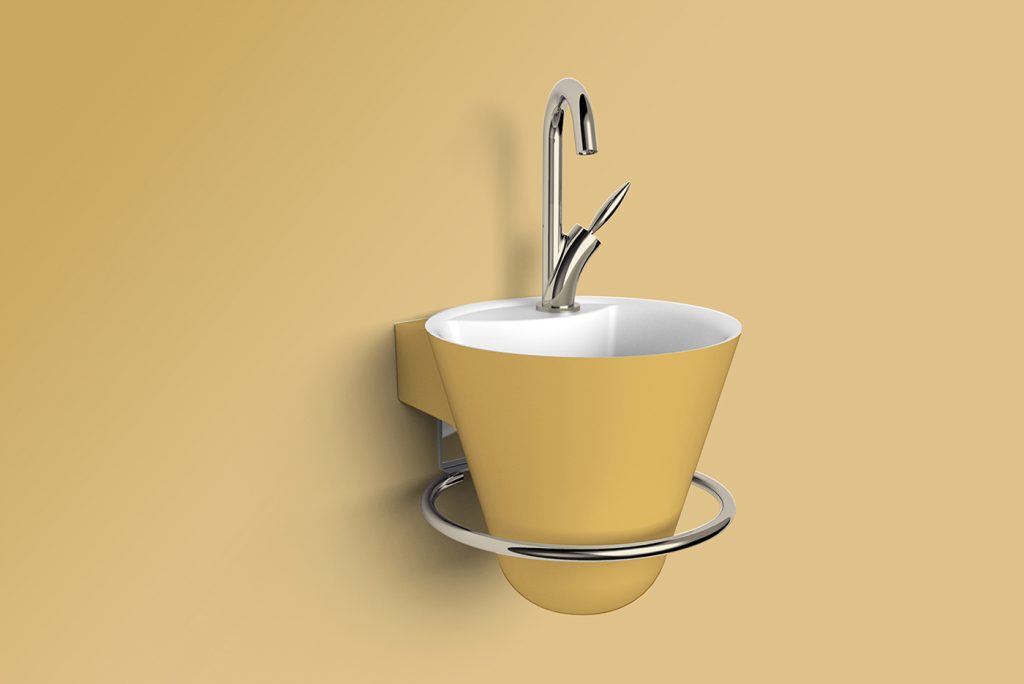 Lave mains Cône couleur curry - DECOTEC