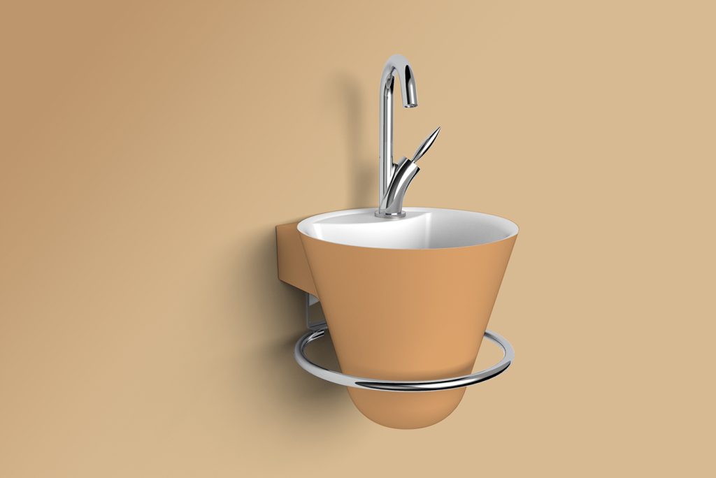 Lave mains Cône couleur ocre - DECOTEC