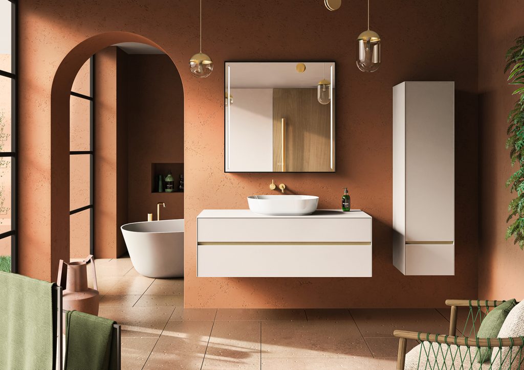 Karma compact blanc, meubles de salle de bains par DECOTEC