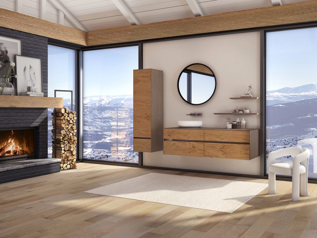 Karma chêne poutre, meubles de salle de bains par DECOTEC