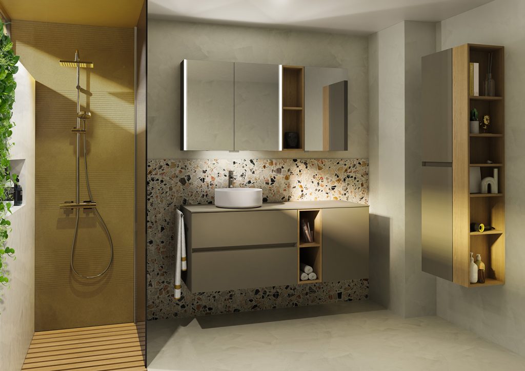 Meuble de salle de bain Signature Taupe - L 140