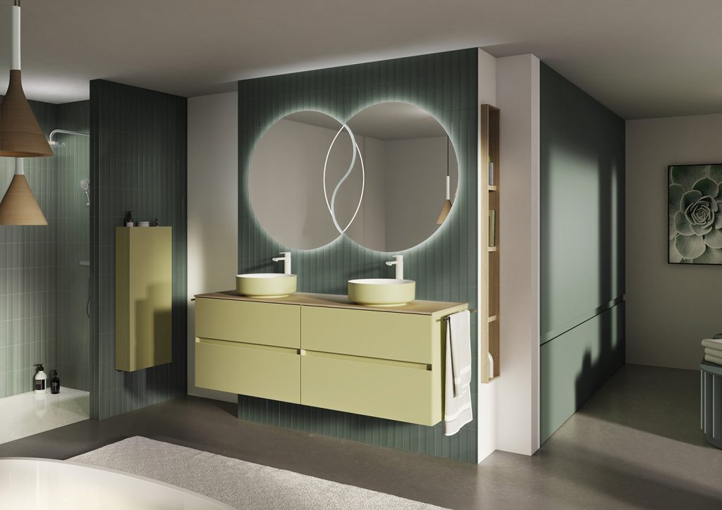 Meuble de salle de bain Signature couleur sauge
