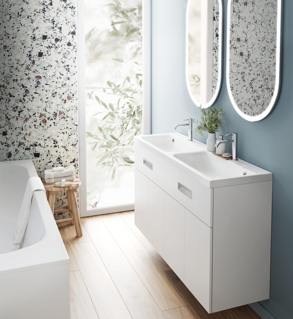 Meuble vasque optimum L120, BLANC