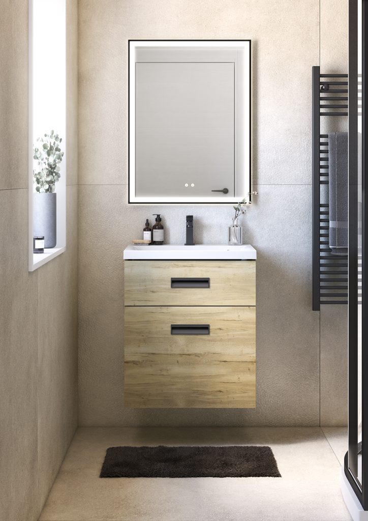 Meuble de salle de bain Optimum plan vasque L60 par DECOTEC