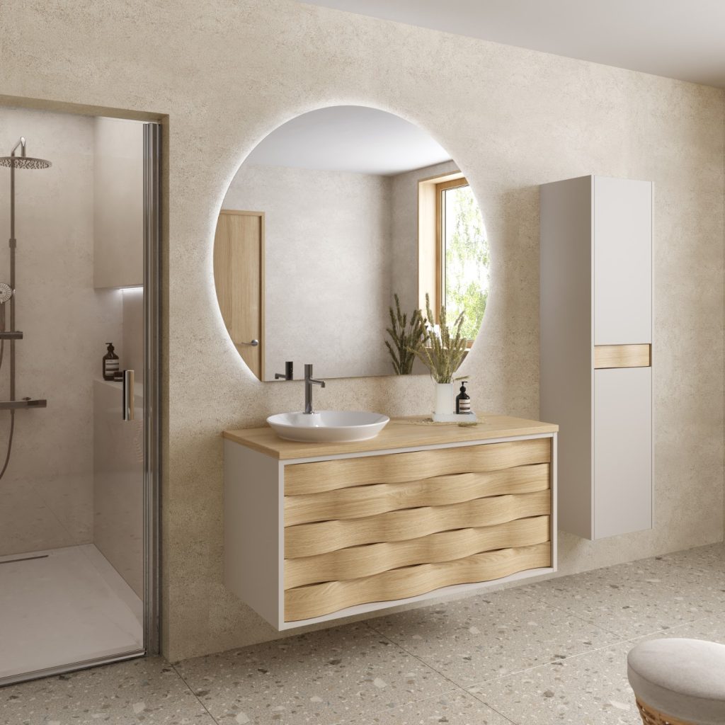 Meuble Vasque Cascade 120 Chêne Naturel