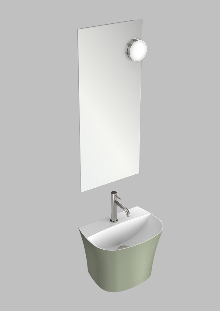 Lave-mains Berlingot fougère, par DECOTEC