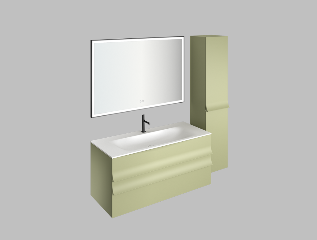 Meuble vasque Pagode, par decotec